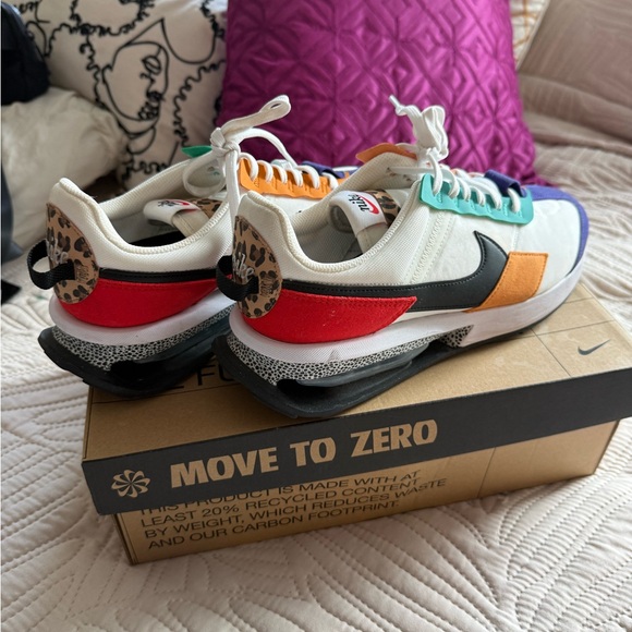 Nike Shoes - Nike Multi‑Color Retro Runner Sneakers with Animal-Print Heel